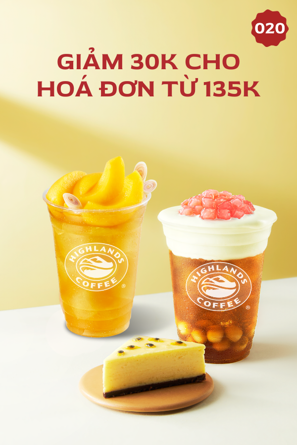 Giảm 30k cho hóa đơn 135K